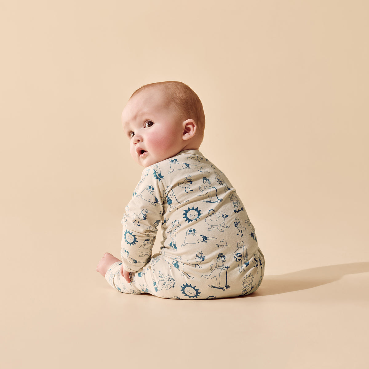 Wilson & Frenchy Organic Zipsuit with Feet Tout est Magique