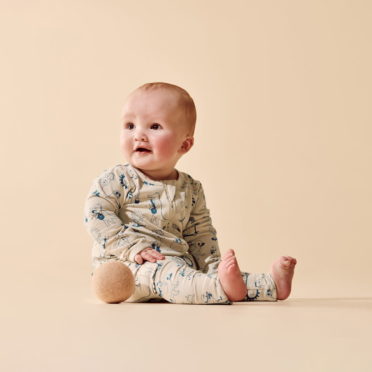 Wilson & Frenchy Organic Zipsuit with Feet Tout est Magique