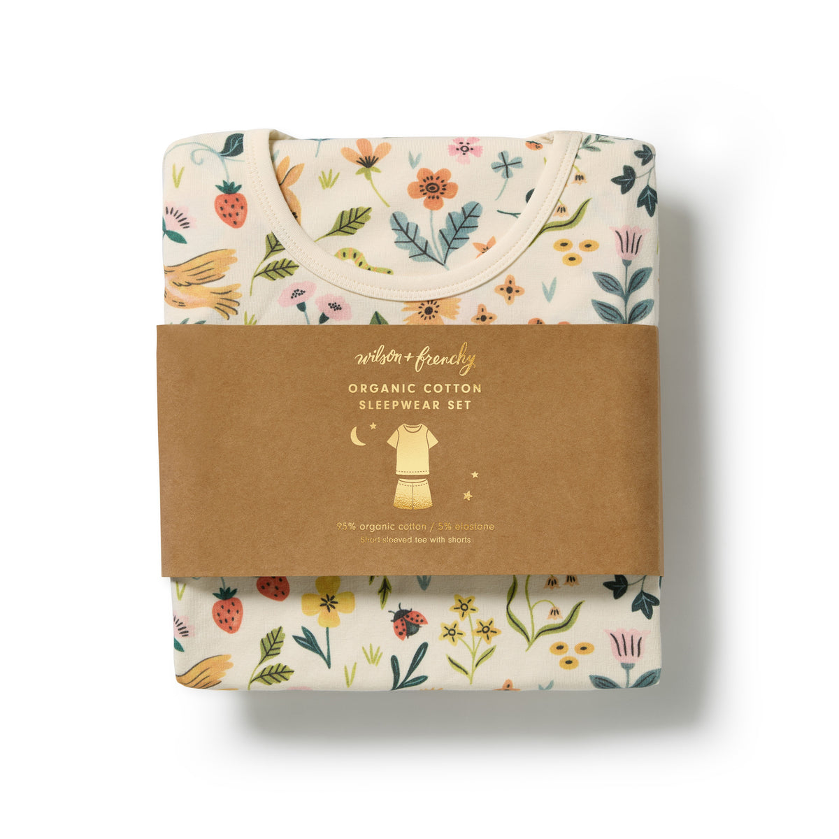 Wilson & Frenchy Organic Short Sleeved Pyjamas Summer Garden