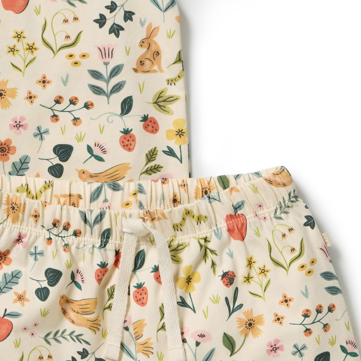 Wilson & Frenchy Organic Short Sleeved Pyjamas Summer Garden