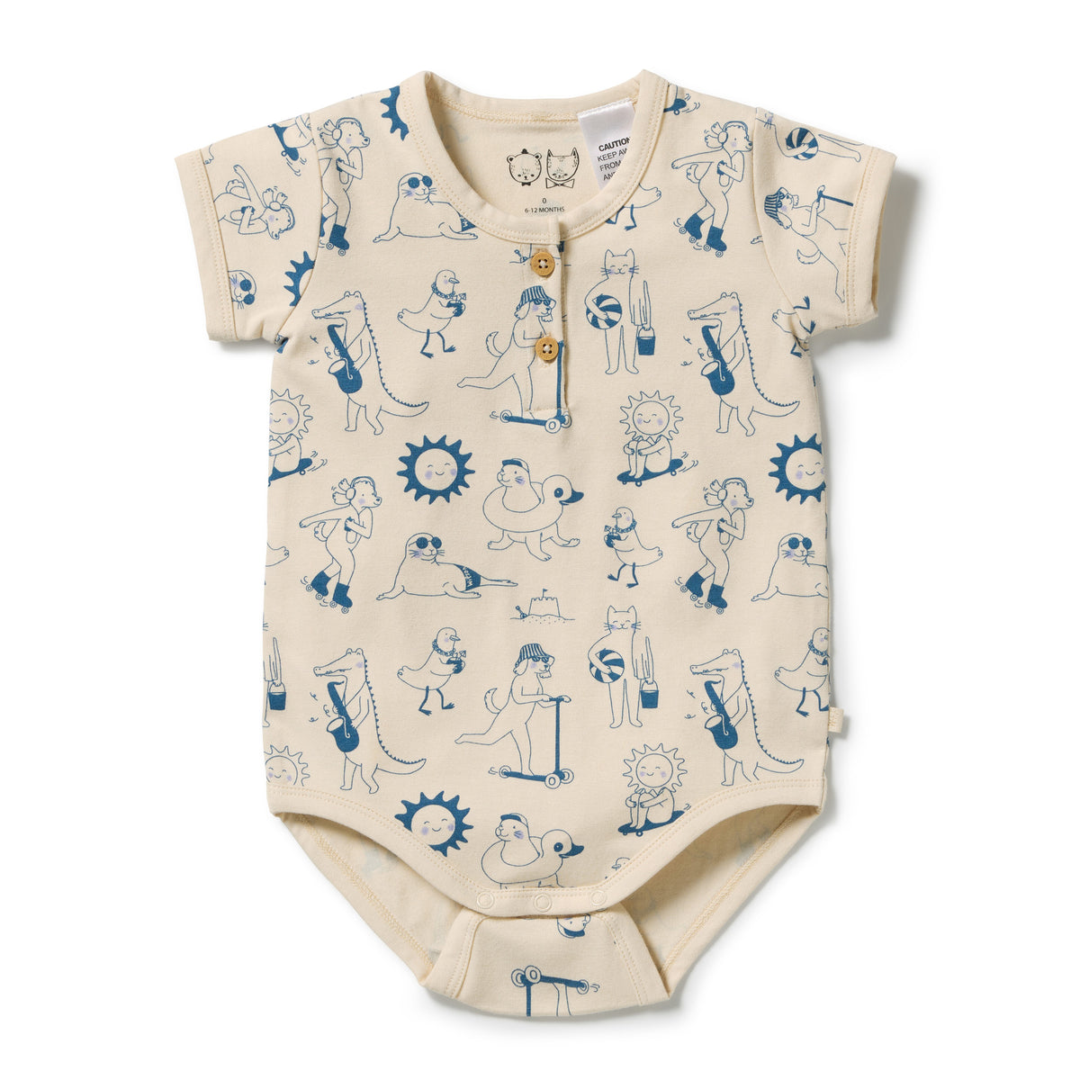 Wilson & Frenchy Organic Henley Bodysuit Tout est Magique