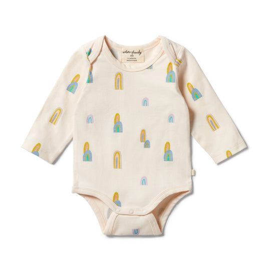 Wilson & Frenchy Organic Envelope Bodysuit Rainbow Mountains