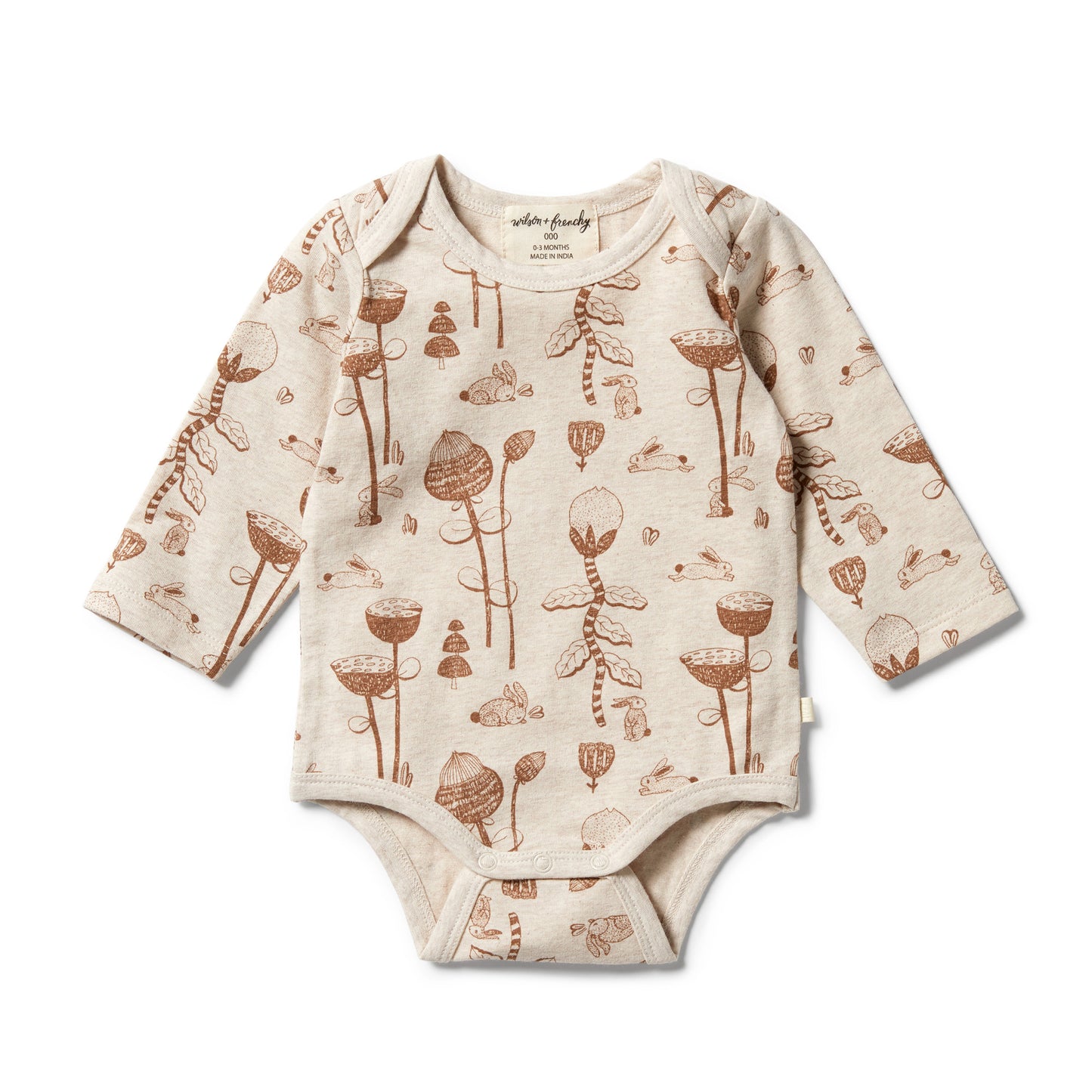Wilson & Frenchy Organic Envelope Bodysuit Bunny Hop