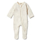 Wilson & Frenchy Organic Zipsuit with Feet Floating Dandelions