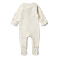 Wilson & Frenchy Organic Zipsuit with Feet Floating Dandelions