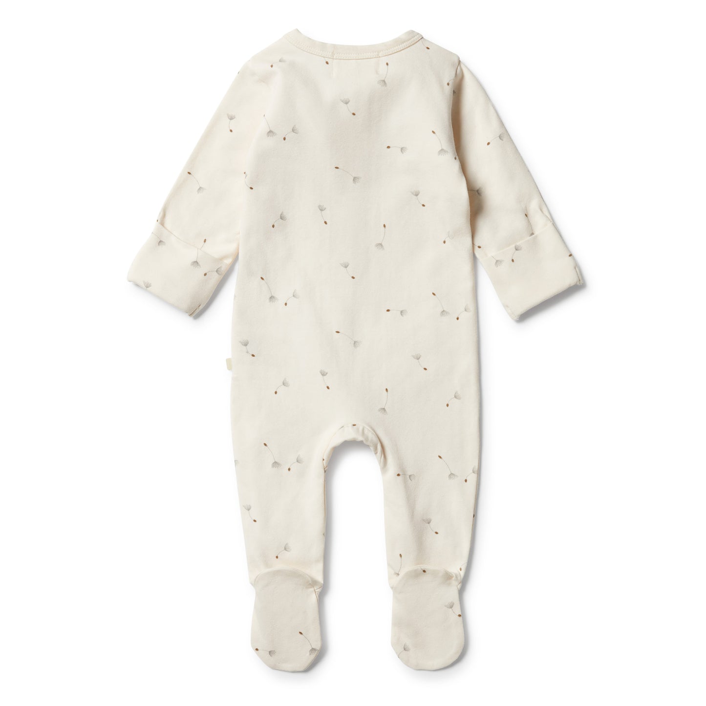Wilson & Frenchy Organic Zipsuit with Feet Floating Dandelions