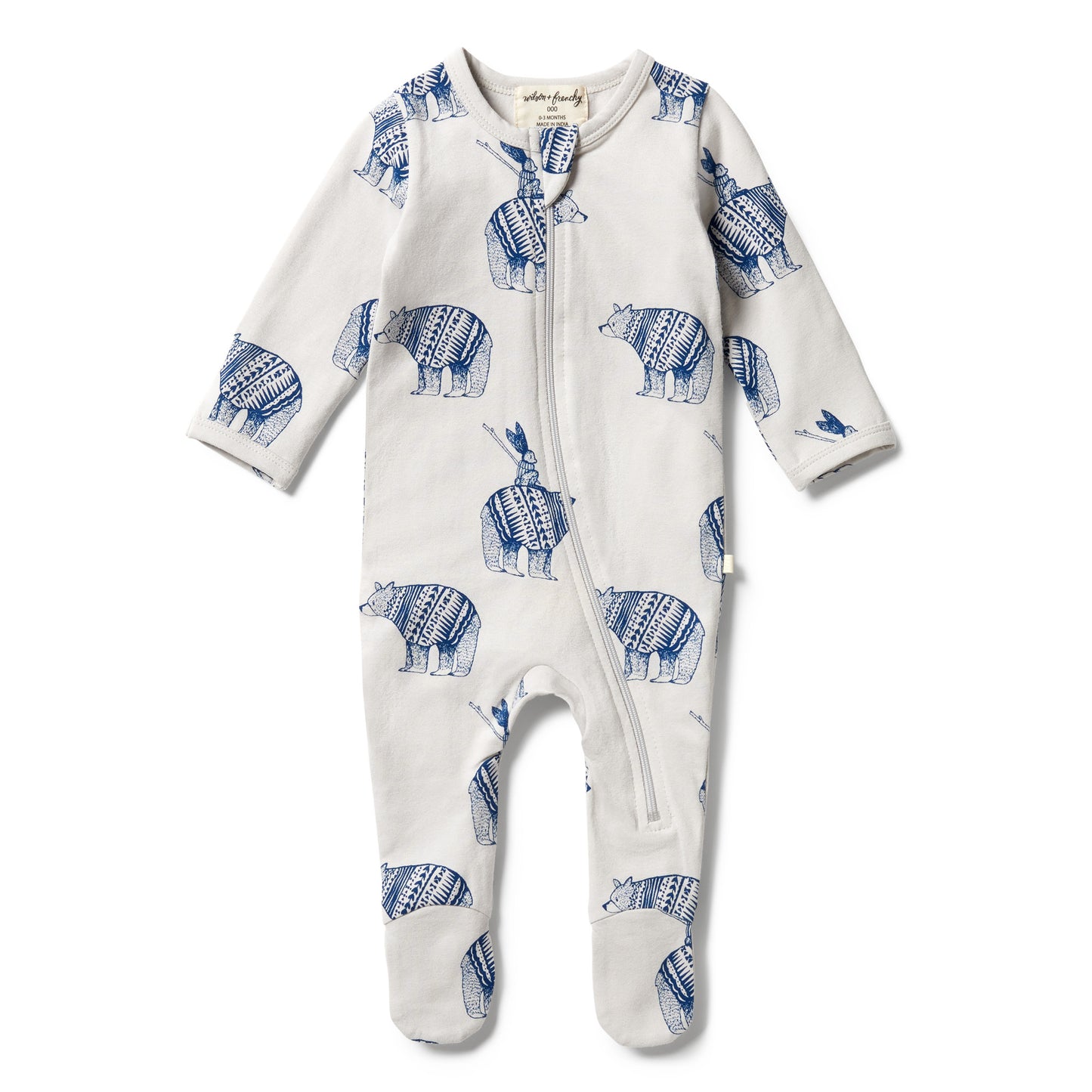 Wilson & Frenchy Organic Zipsuit with Feet Little Adventures