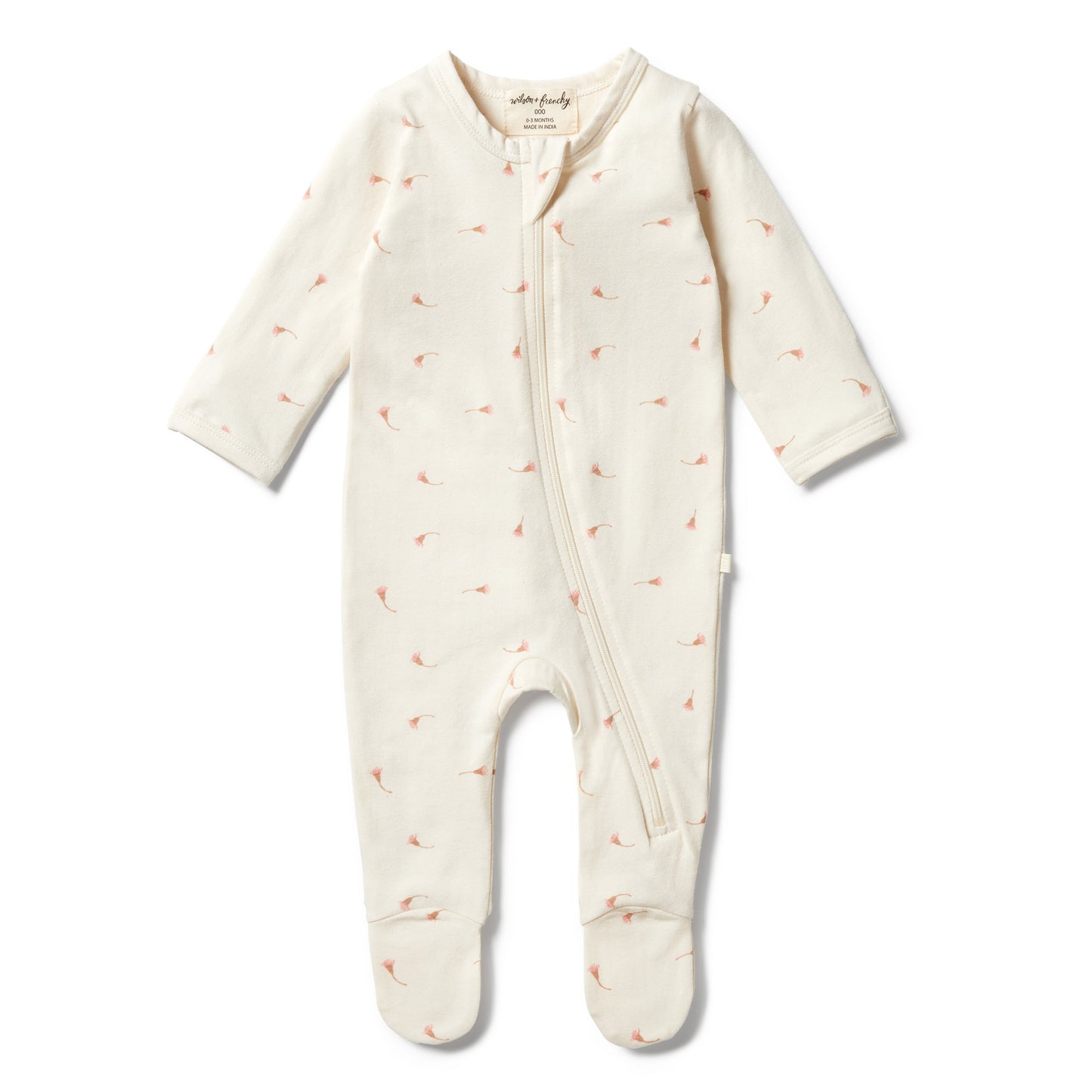 Wilson & Frenchy Organic Zipsuit with Feet Little Blossom