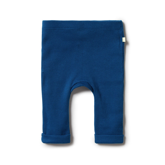 Wilson & Frenchy Organic Rib Legging Navy Peony