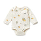 Wilson & Frenchy Organic Long Sleeve Bodysuit Lovely Lemons