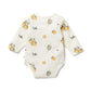 Wilson & Frenchy Organic Long Sleeve Bodysuit Lovely Lemons