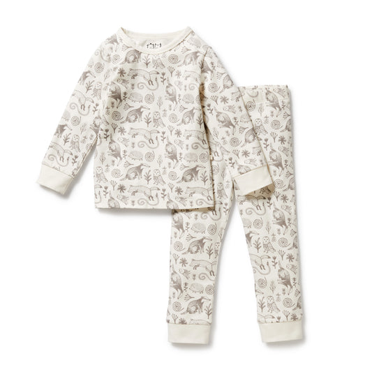 Wilson & Frenchy Organic Long Sleeved Pyjamas Tribal Woods