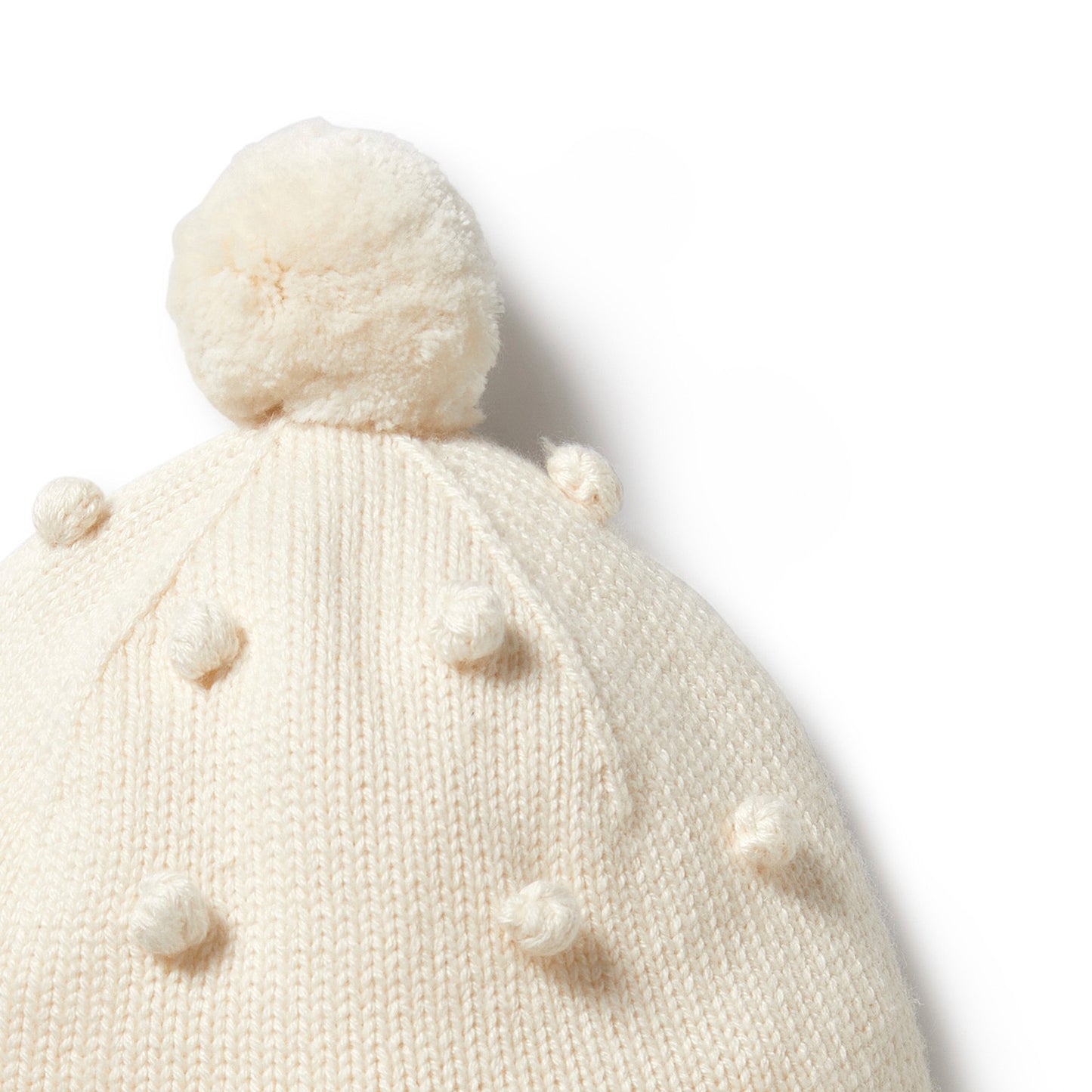 Wilson & Frenchy Knitted Bauble Bonnet Ecru