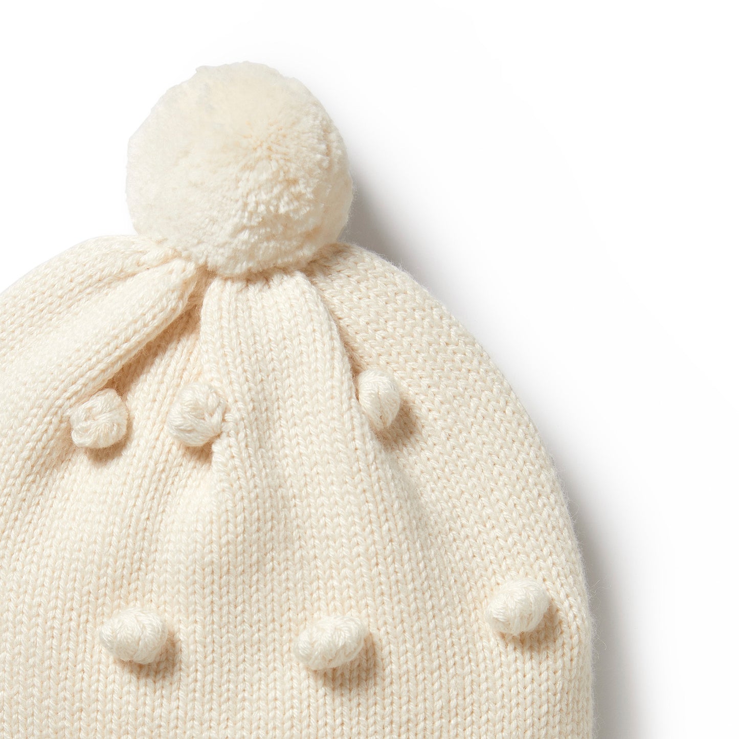 Wilson & Frenchy Knitted Bauble Hat Ecru
