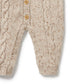 Wilson & Frenchy Knitted Cable Growsuit Almond Fleck