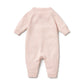 Wilson & Frenchy Knitted Cable Growsuit Pink