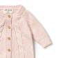 Wilson & Frenchy Knitted Cable Growsuit Pink