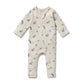 Wilson & Frenchy Organic Waffle Zipsuit Little Olive