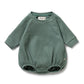 Wilson & Frenchy Organic Waffle Bodysuit Pine Green