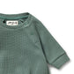 Wilson & Frenchy Organic Waffle Bodysuit Pine Green