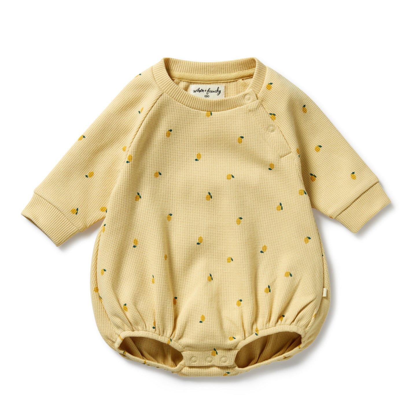 Wilson & Frenchy Organic Waffle Bodysuit Little Lemon