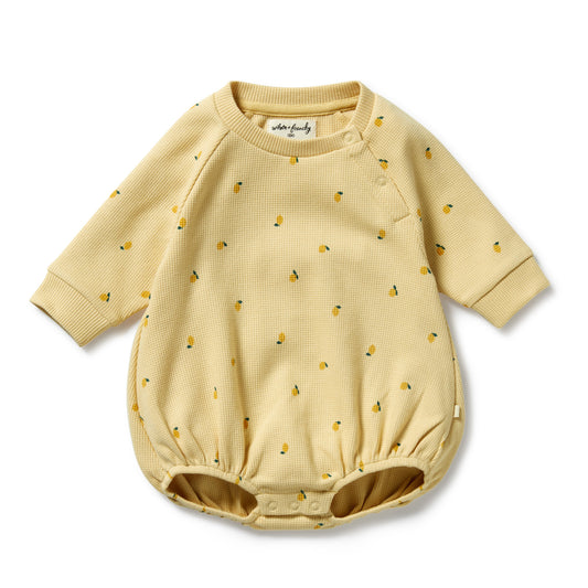 Wilson & Frenchy Organic Waffle Bodysuit Little Lemon