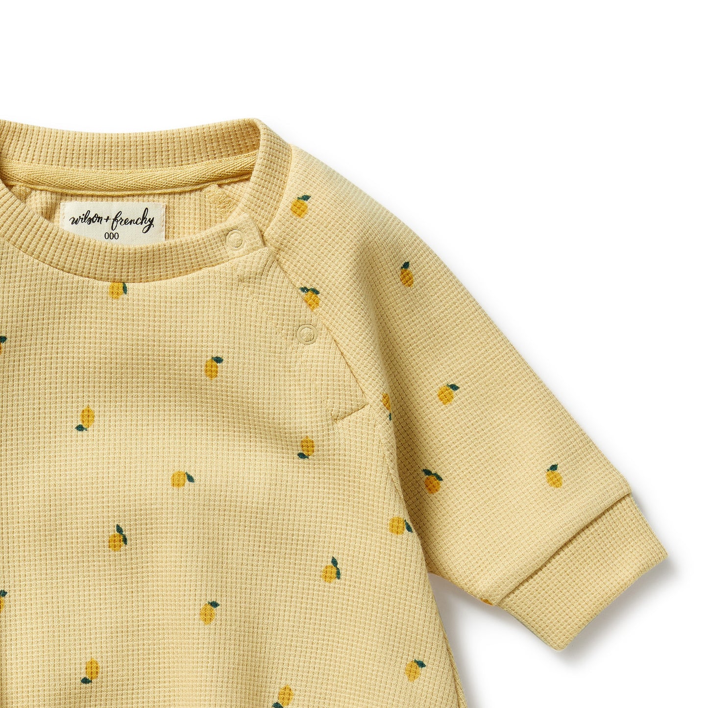 Wilson & Frenchy Organic Waffle Bodysuit Little Lemon