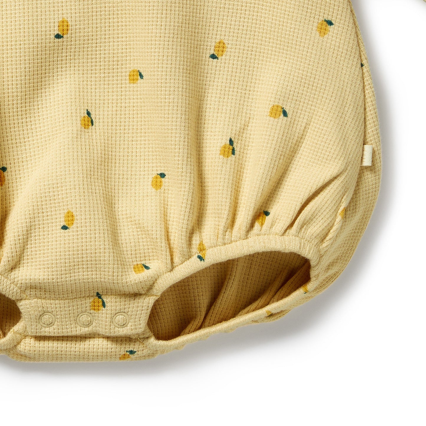Wilson & Frenchy Organic Waffle Bodysuit Little Lemon