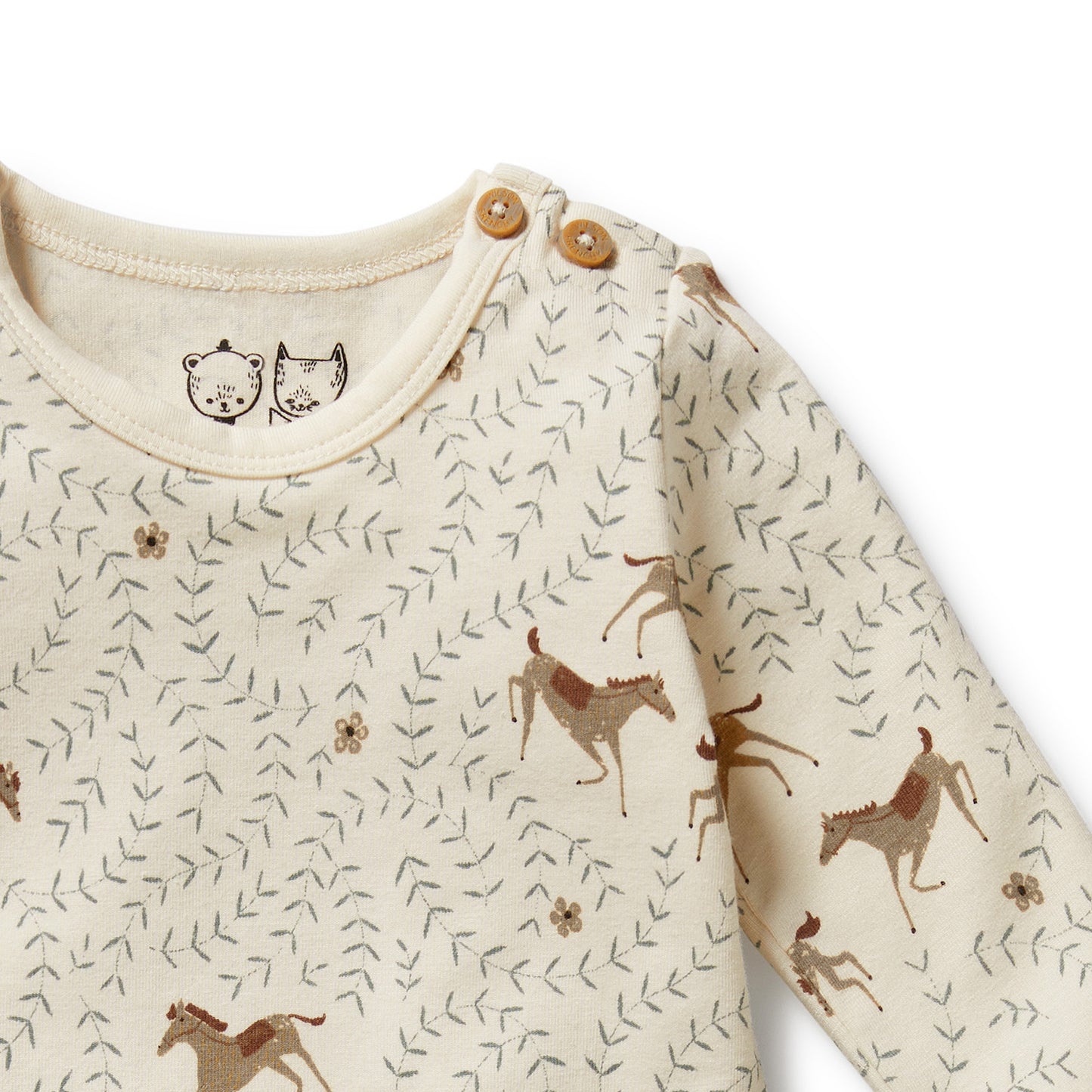 Wilson & Frenchy Organic Bodysuit Trixie Horse