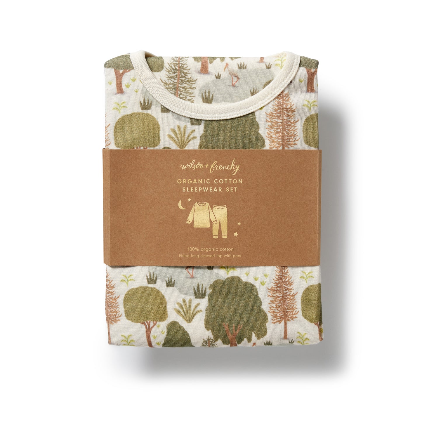 Wilson & Frenchy Organic Long Sleeved Pyjamas Little Trees
