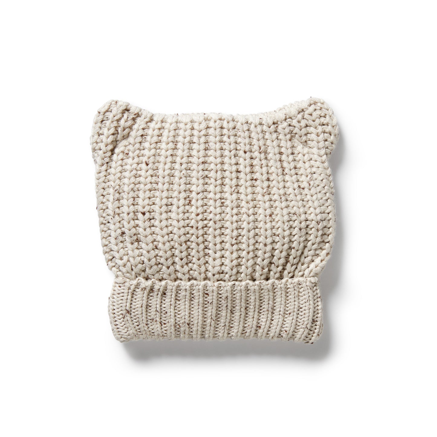 Wilson & Frenchy Organic Knitted Bear Hat Cookie & Cream