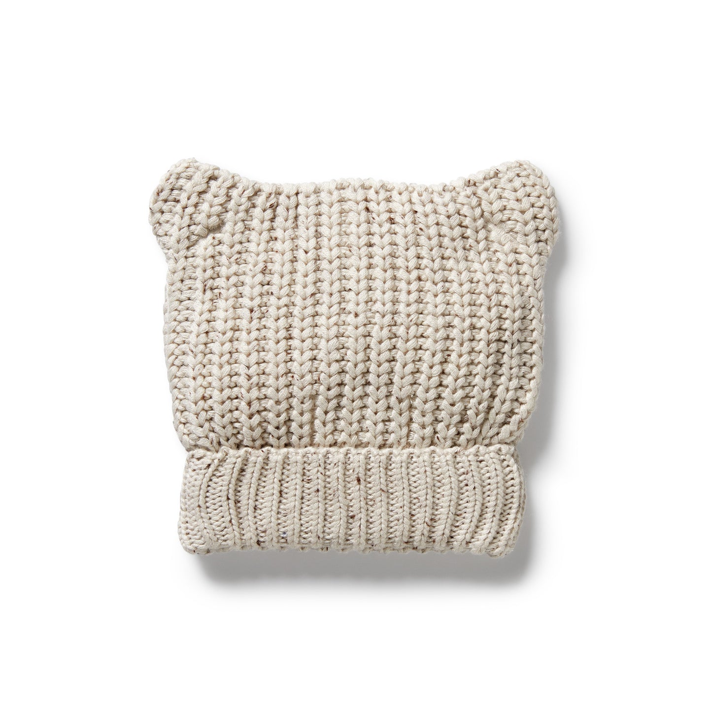 Wilson & Frenchy Organic Knitted Bear Hat Cookie & Cream