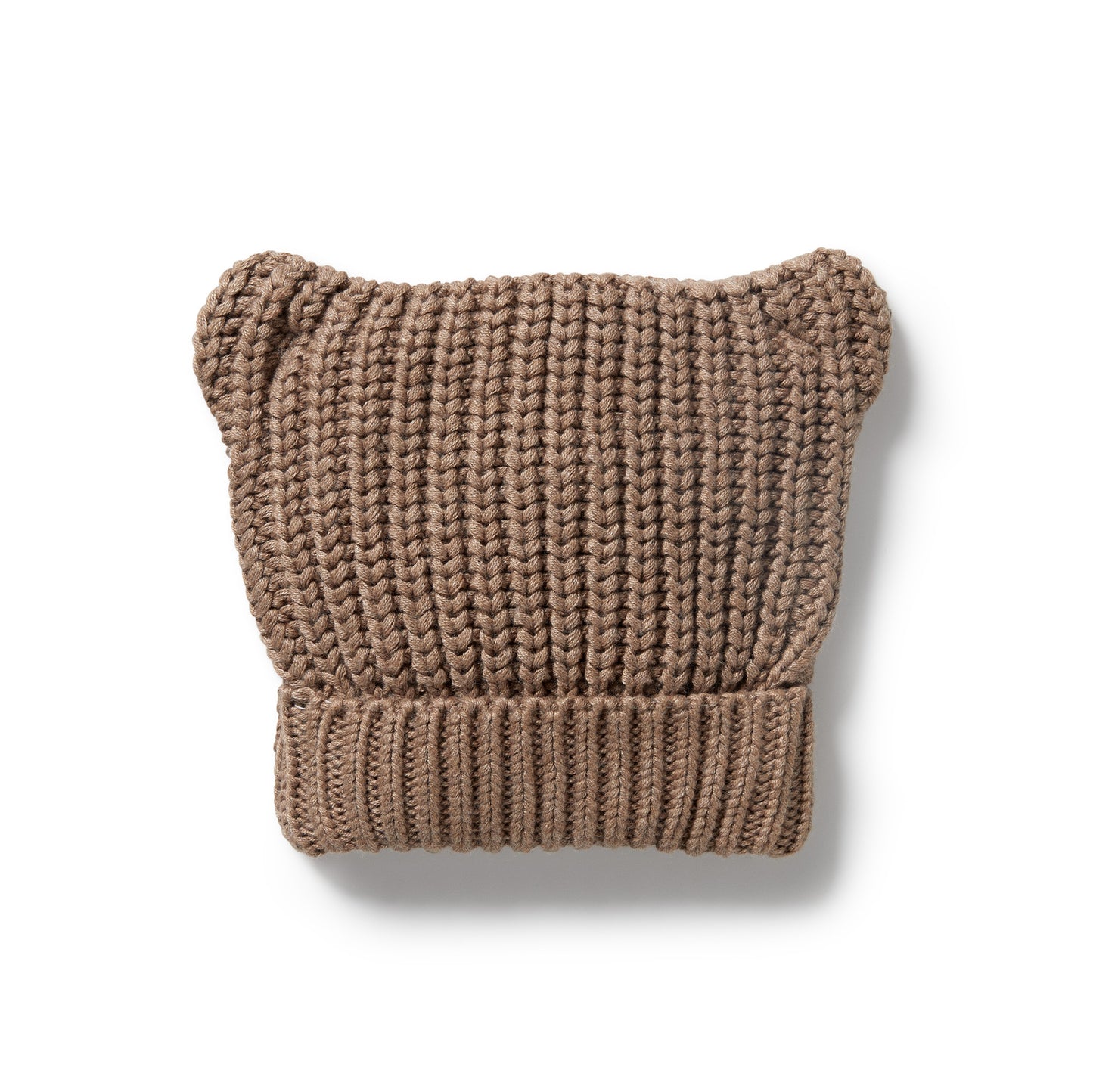 Wilson & Frenchy Organic Knitted Bear Hat Coco Speckle
