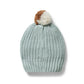Wilson & Frenchy Organic Knitted Hat Duck Egg
