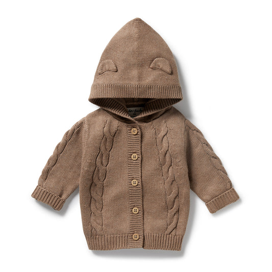 Wilson & Frenchy Knitted Cable Jacket Coco Speckle