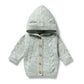 Wilson & Frenchy Knitted Cable Jacket Moss Speckle
