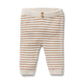 Wilson & Frenchy Organic Knitted Legging Cinnamon Stripe