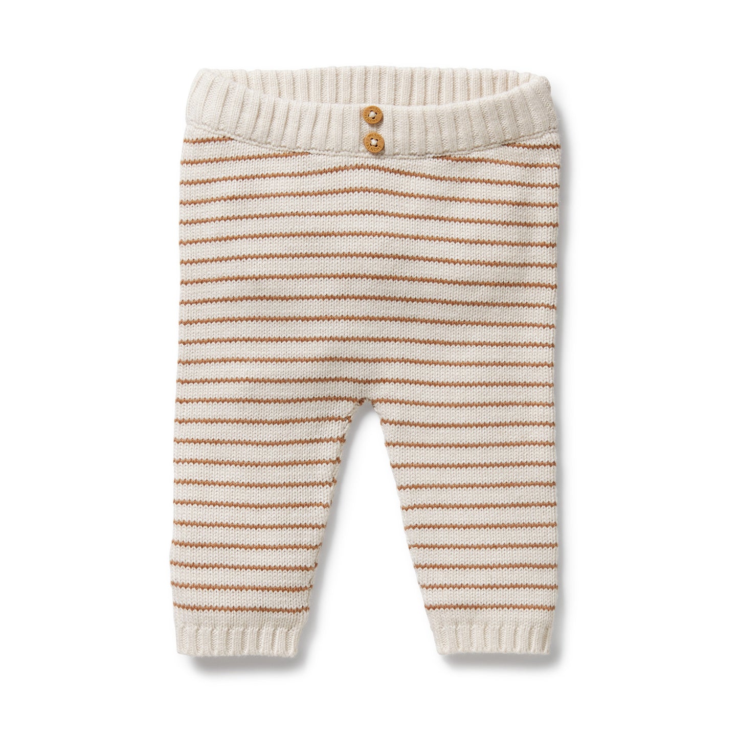 Wilson & Frenchy Organic Knitted Legging Cinnamon Stripe