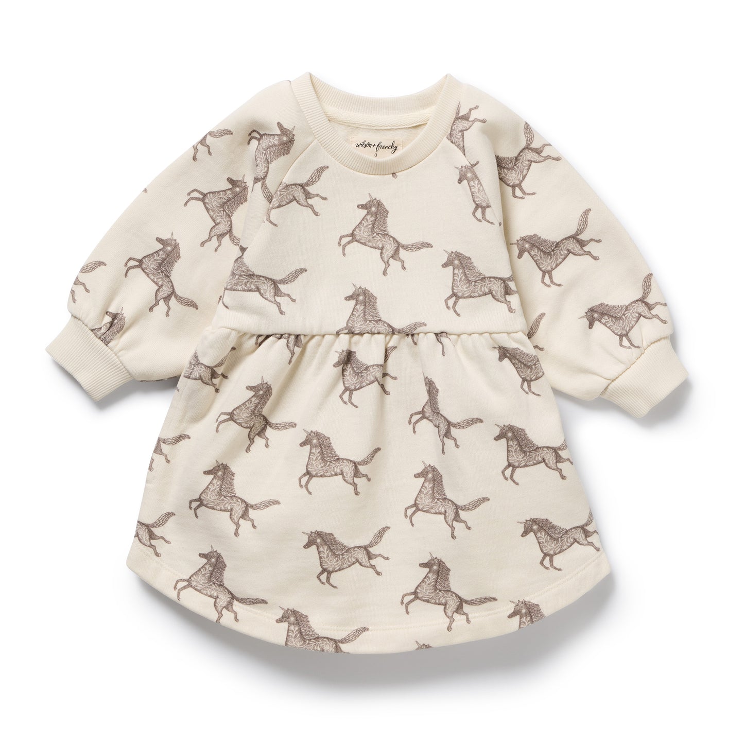 Wilson & Frenchy Organic Terry Sweat Dress Little Unicorn