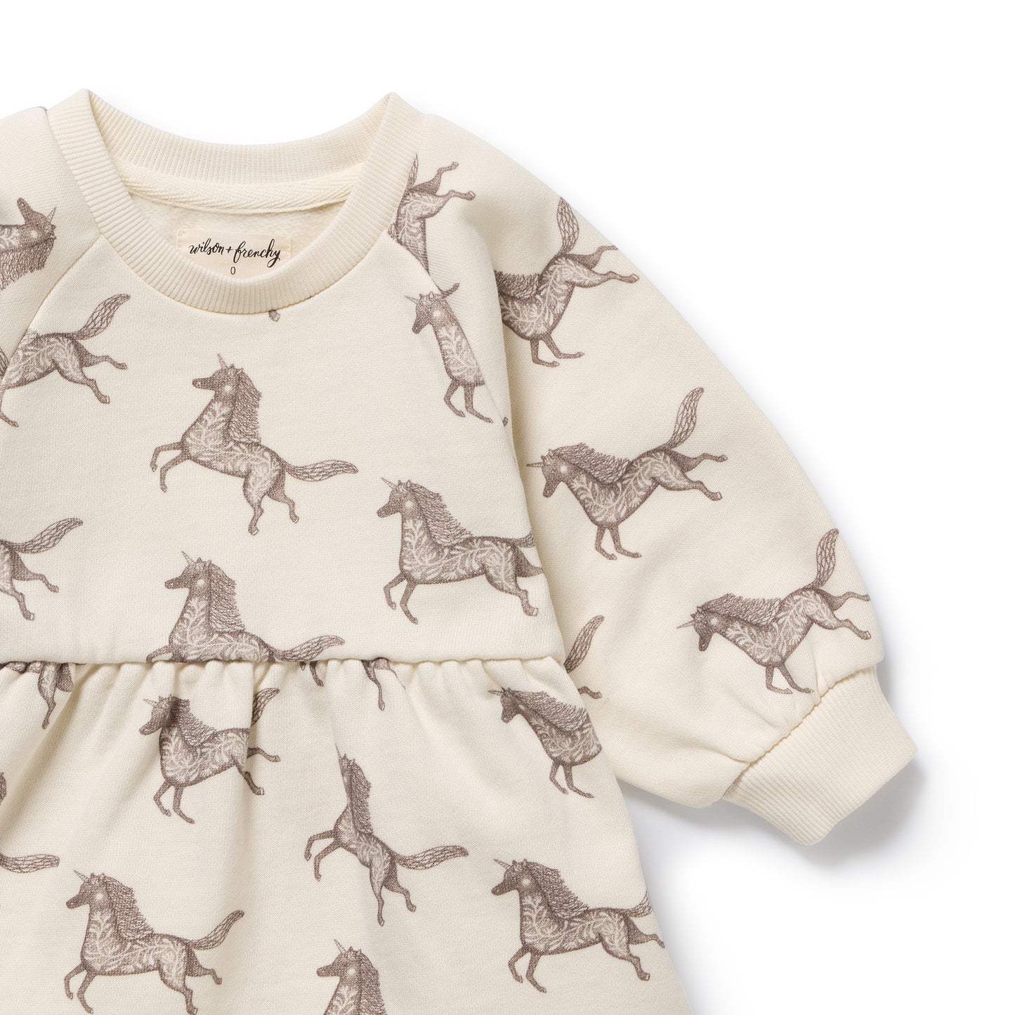 Wilson & Frenchy Organic Terry Sweat Dress Little Unicorn