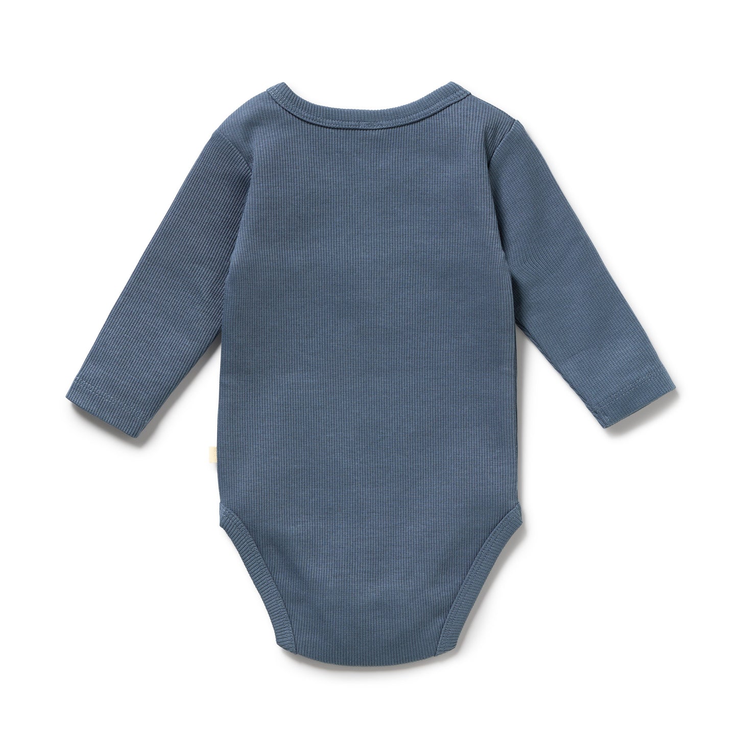 Wilson & Frenchy Organic Rib Long Sleeved Bodysuit Twilight Blue