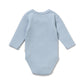 Wilson & Frenchy Organic Rib Long Sleeved Bodysuit Storm Blue