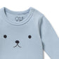 Wilson & Frenchy Organic Rib Long Sleeved Bodysuit Storm Blue