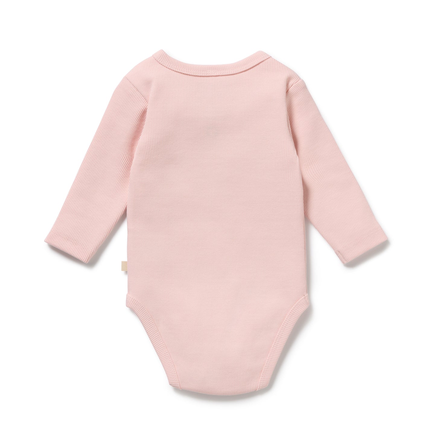 Wilson & Frenchy Organic Rib Long Sleeved Bodysuit Strawberry Cream