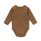Wilson & Frenchy Organic Rib Long Sleeved Bodysuit Nutmeg
