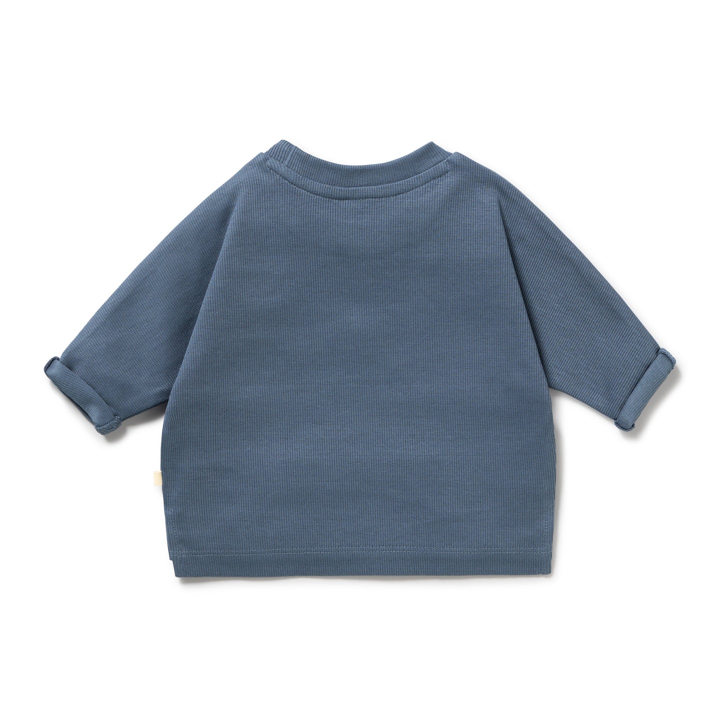 Wilson & Frenchy Organic Rib Long Sleeved Top Twilight Blue
