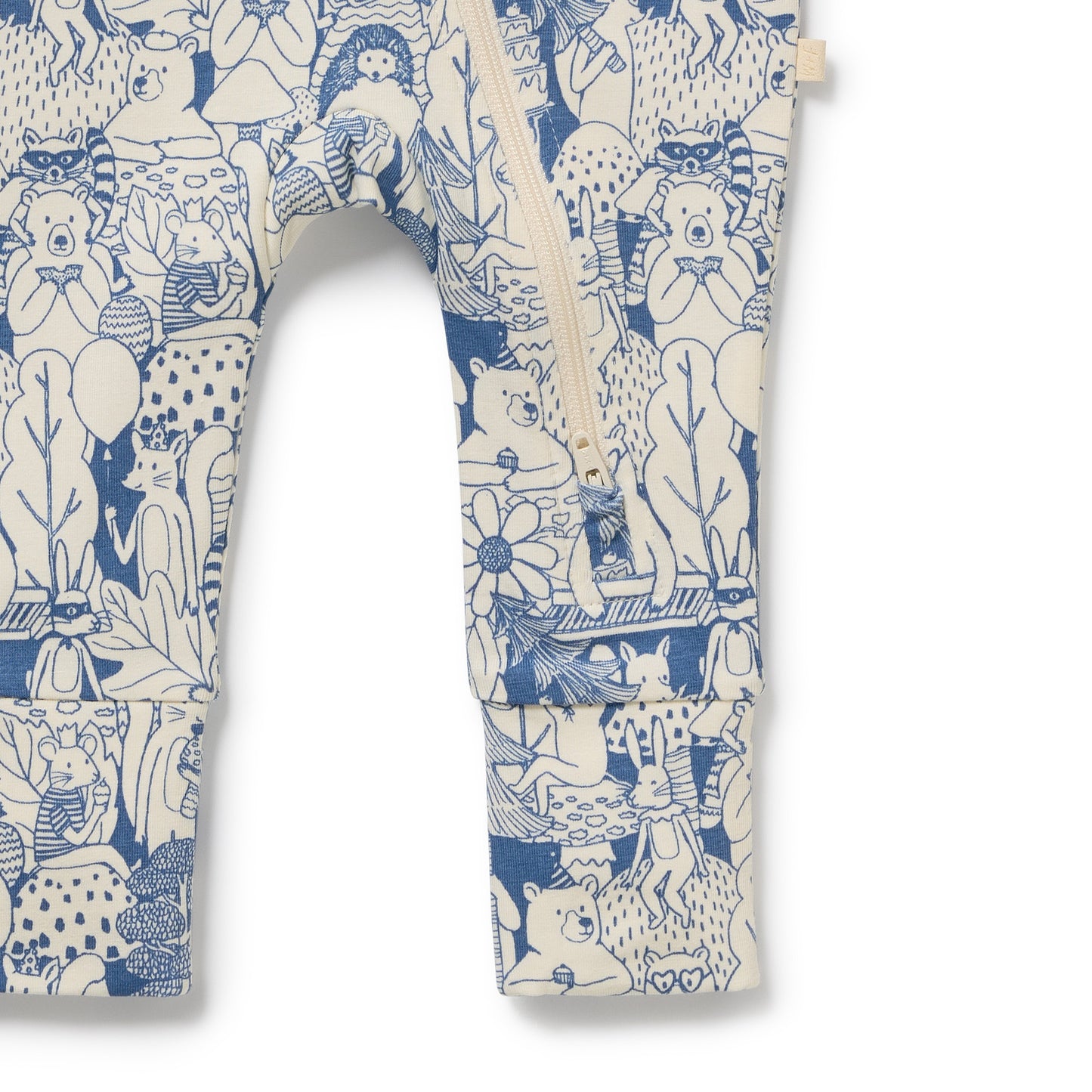 Wilson & Frenchy Organic Zipsuit with Feet Woodland Adventures