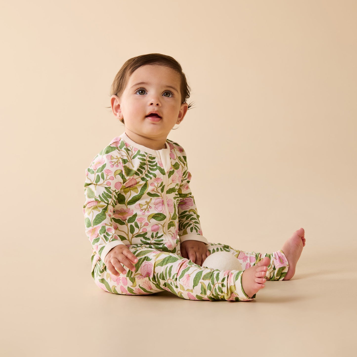 Wilson & Frenchy Organic Zipsuit with Feet Ma Fleur