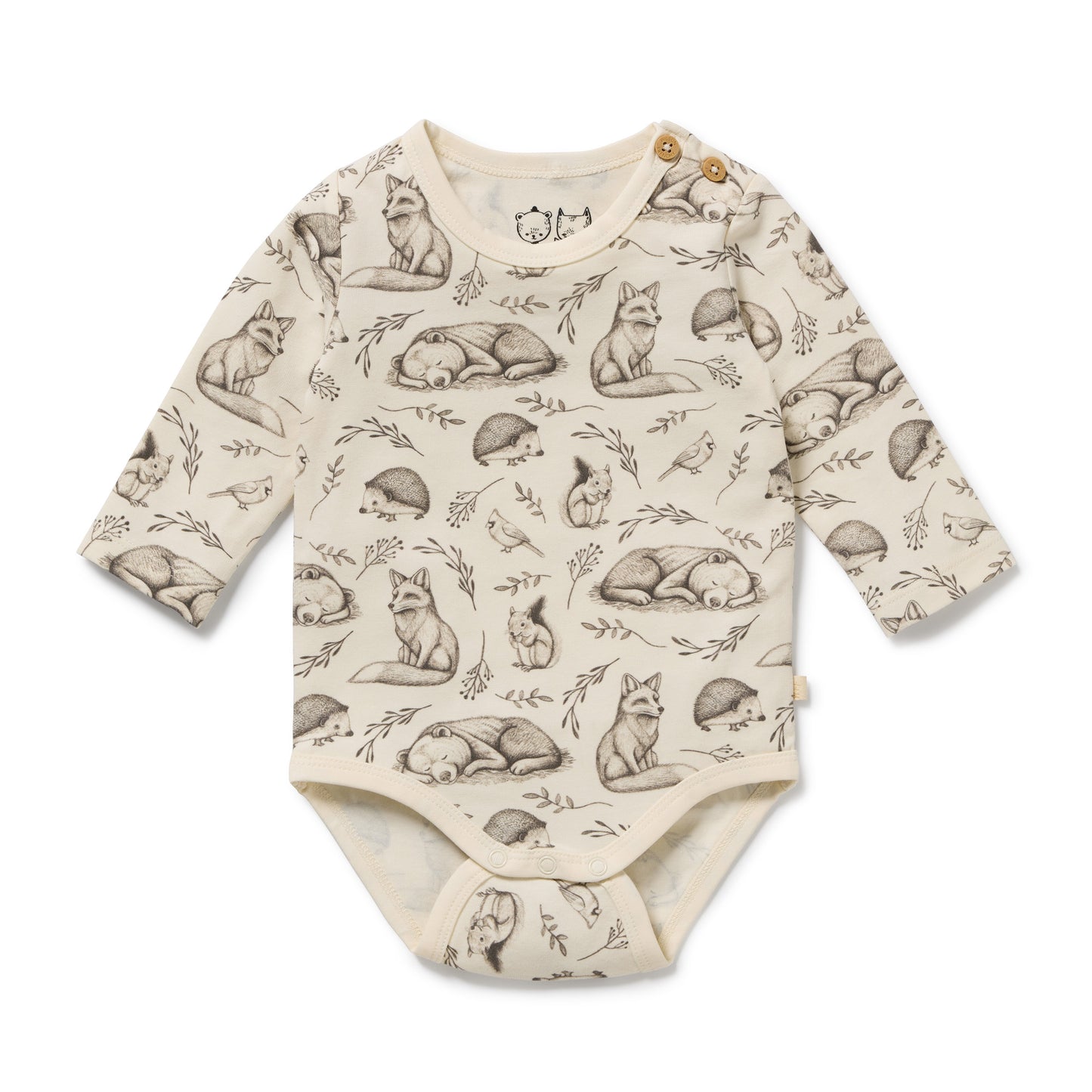 Wilson & Frenchy Organic Bodysuit Foxglove Forest