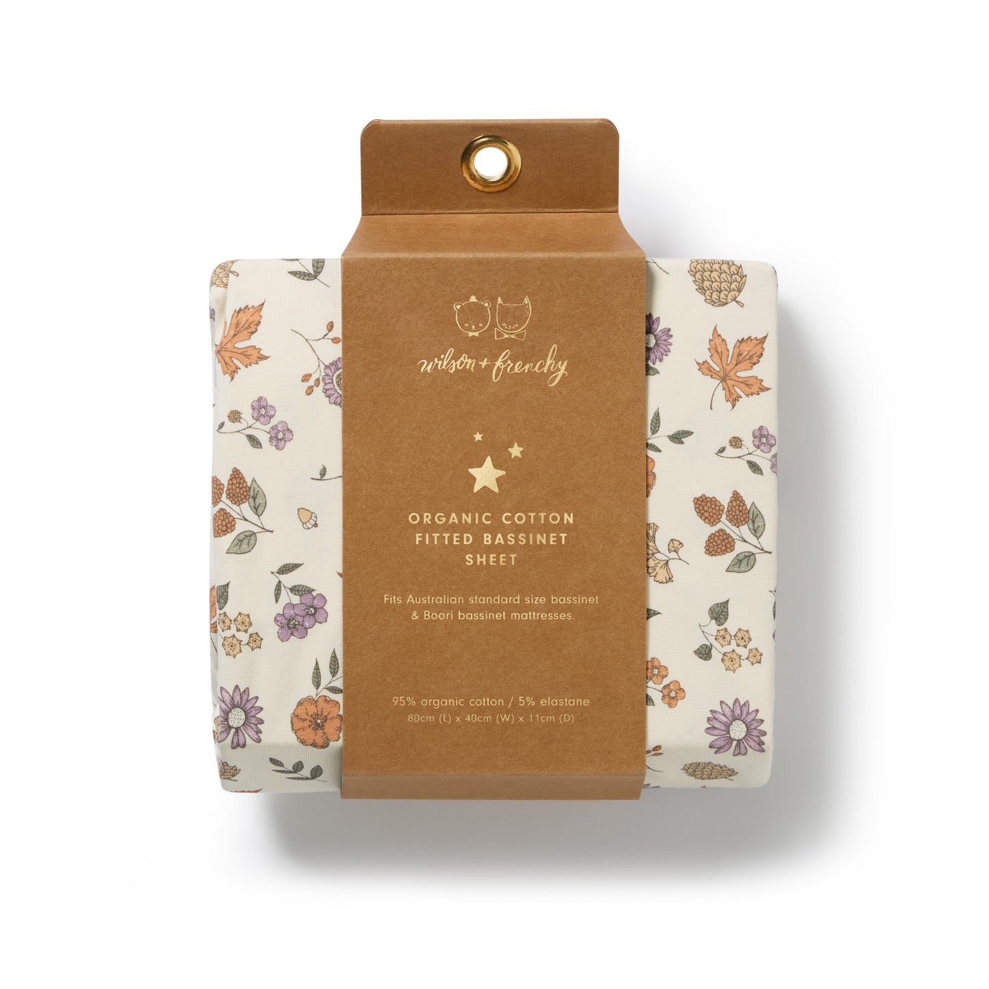 Wilson & Frenchy Organic Bassinet Sheet Maple Glow